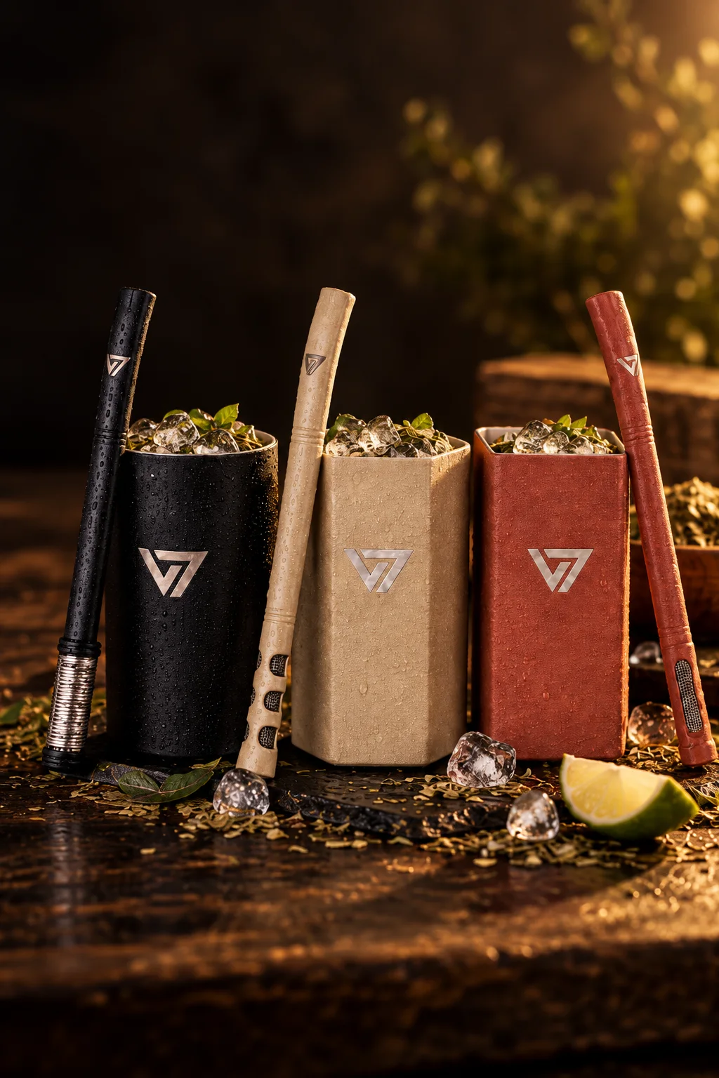 Linha Vitenzo de copos e bombas para tereré